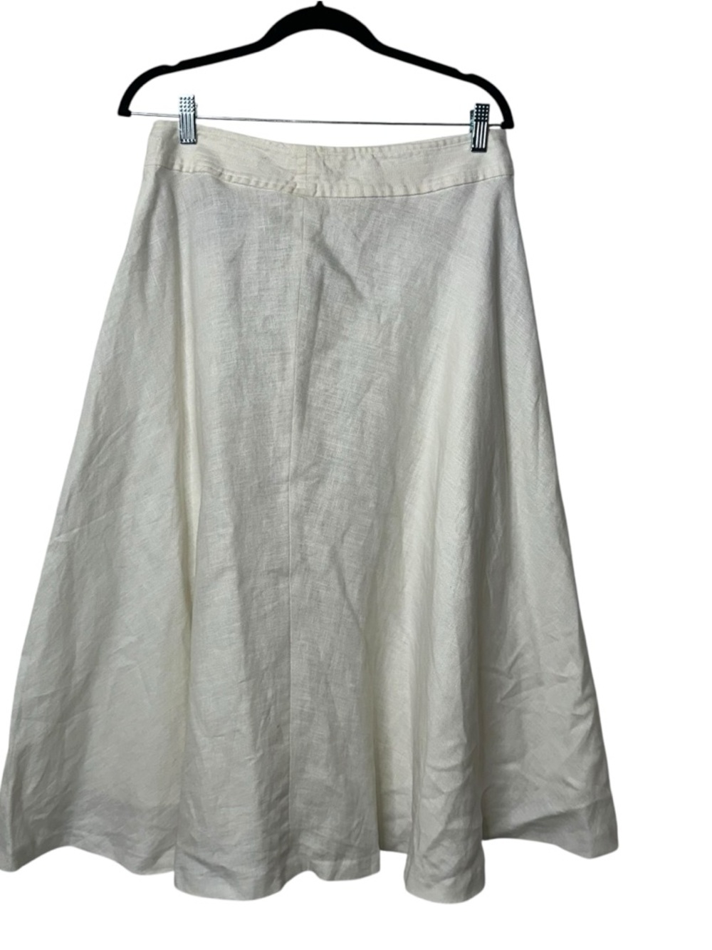 Lauren Ralph Lauren Petite Linen Off white Maxi A-Line Skirt